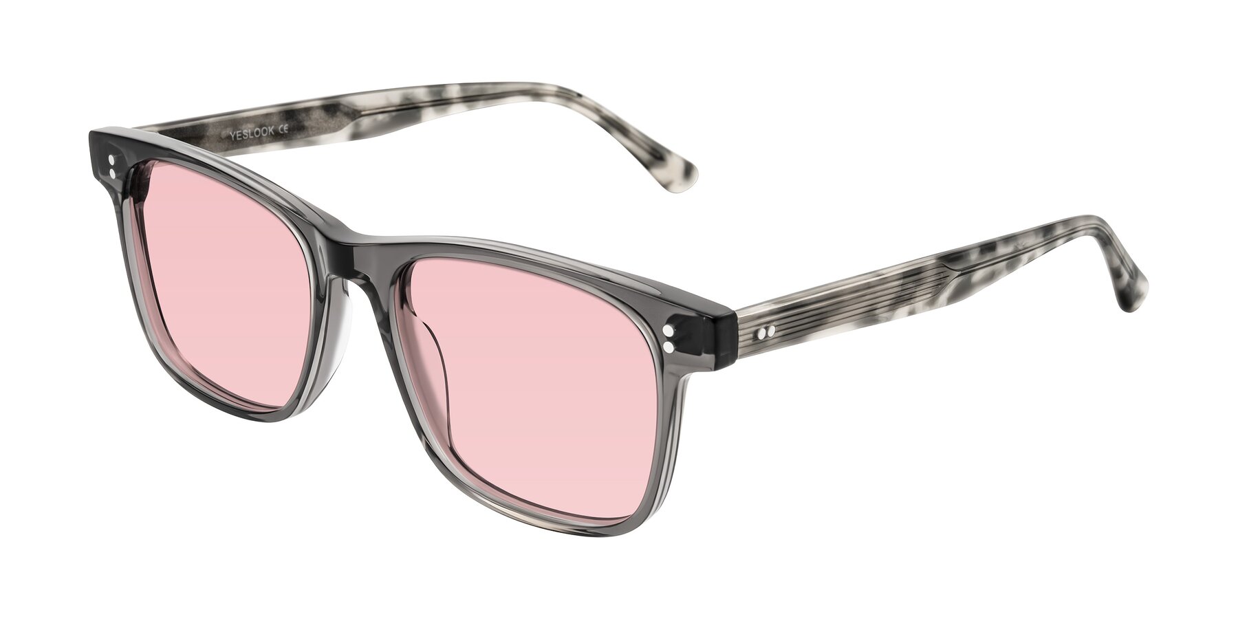 Angle of Rhanna in Gray/Tortoise with Light Garnet Tinted Lenses