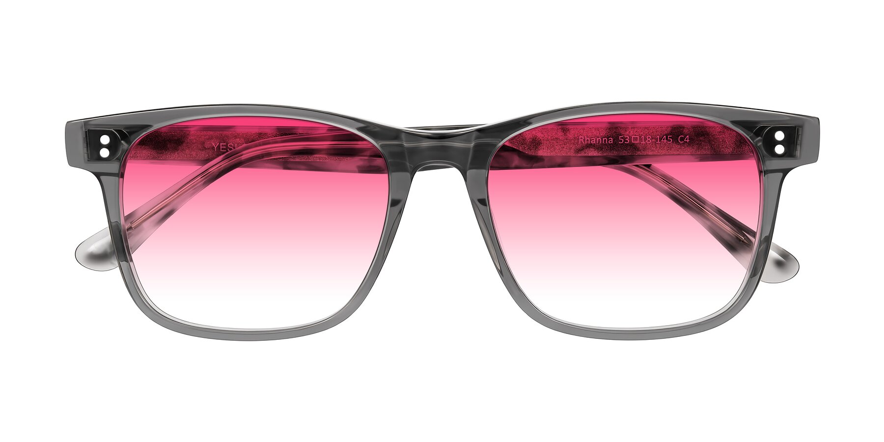 Folded Front of Rhanna in Gray/Tortoise with Pink Gradient Lenses