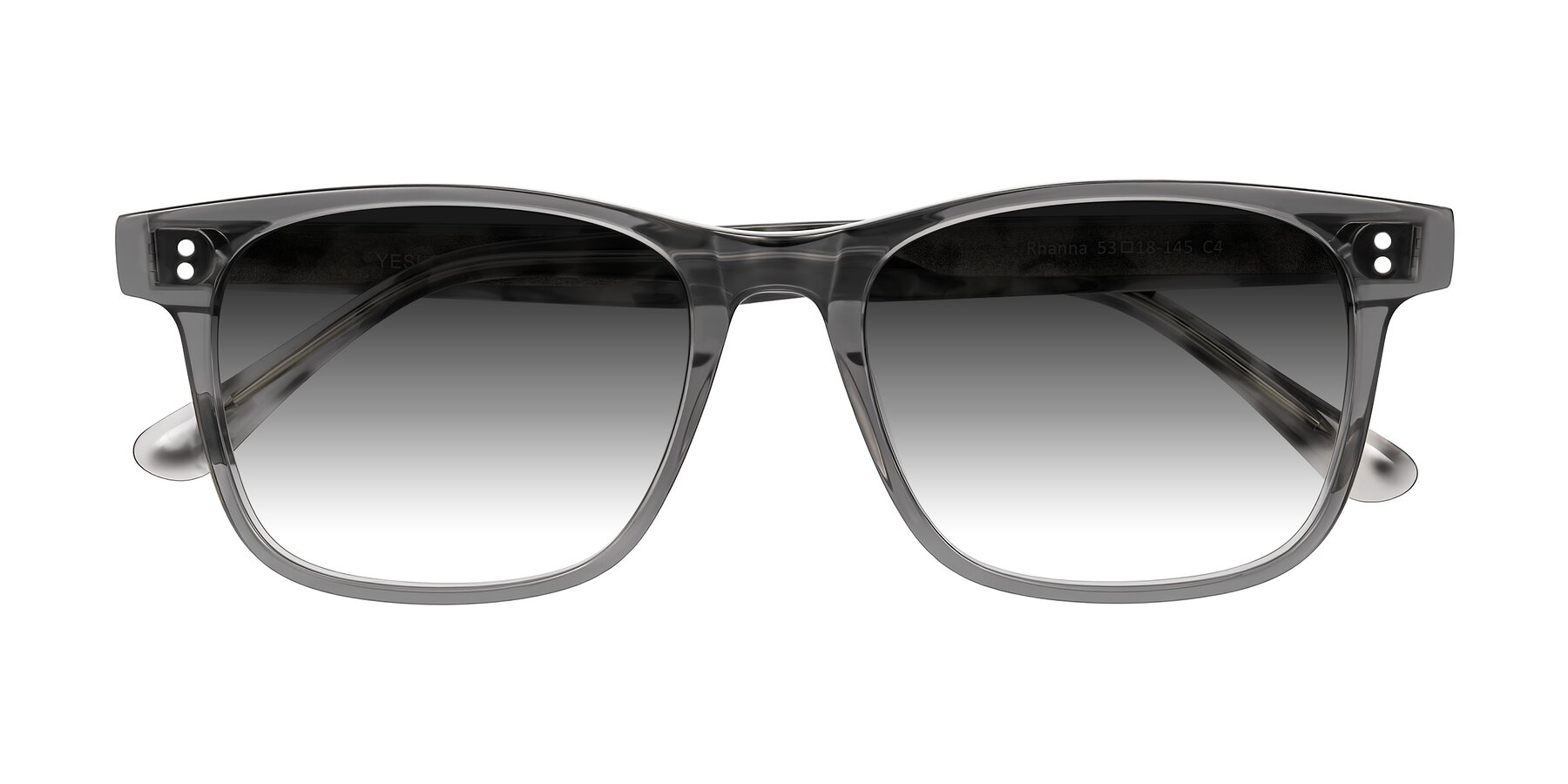 Folded Front of Rhanna in Gray/Tortoise with Gray Gradient Lenses
