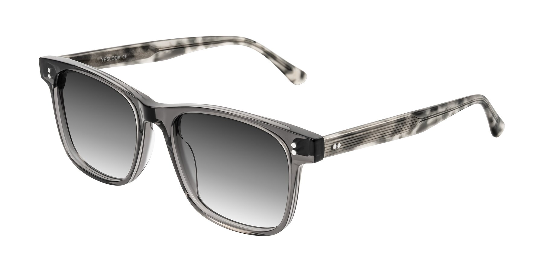 Angle of Rhanna in Gray/Tortoise with Gray Gradient Lenses