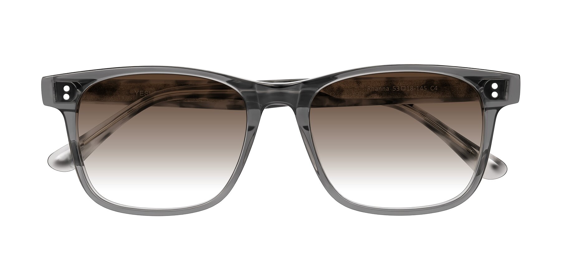 Folded Front of Rhanna in Gray/Tortoise with Brown Gradient Lenses