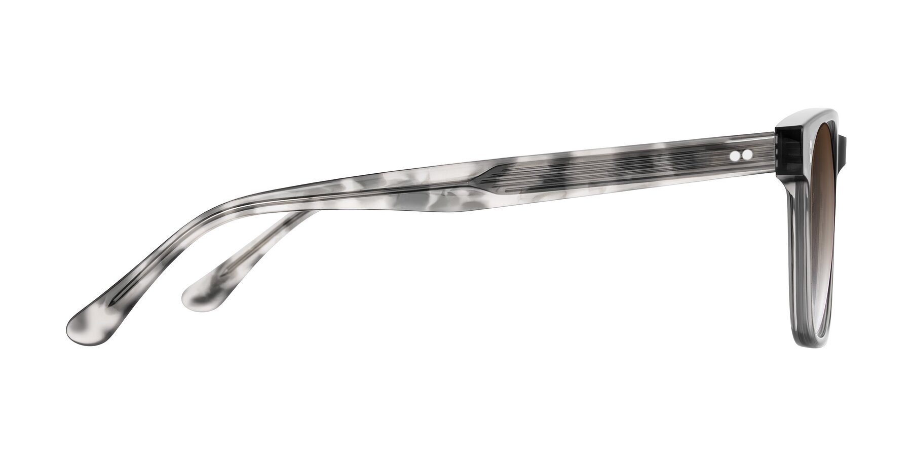Side of Rhanna in Gray/Tortoise with Brown Gradient Lenses