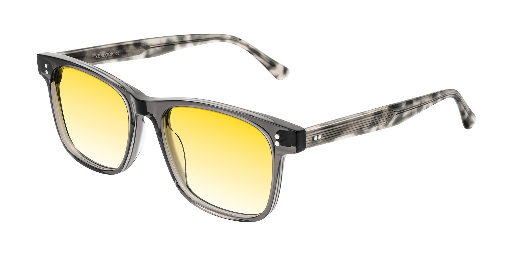 Angle of Rhanna in Gray/Tortoise with Yellow Gradient Lenses