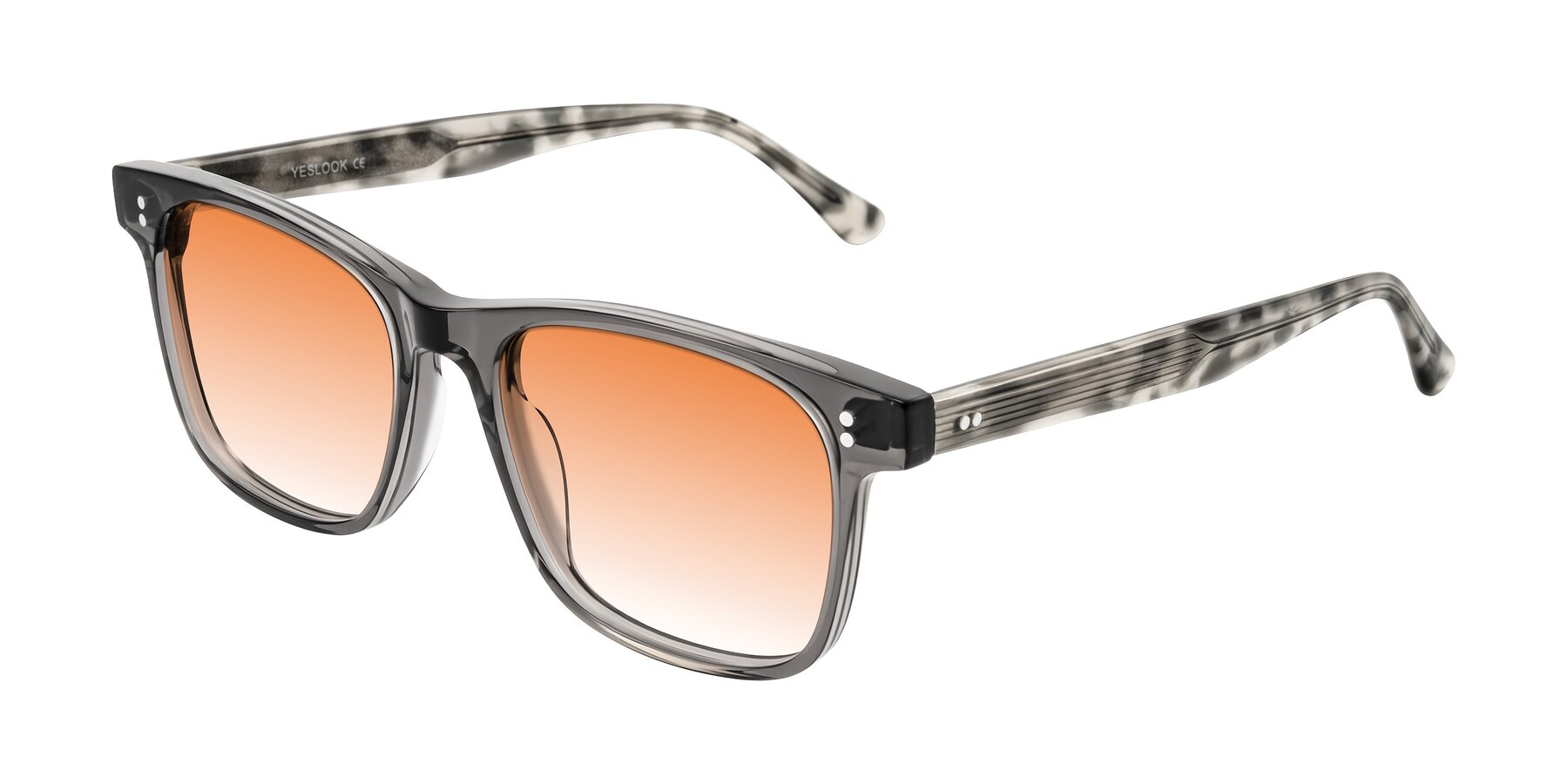Angle of Rhanna in Gray/Tortoise with Orange Gradient Lenses