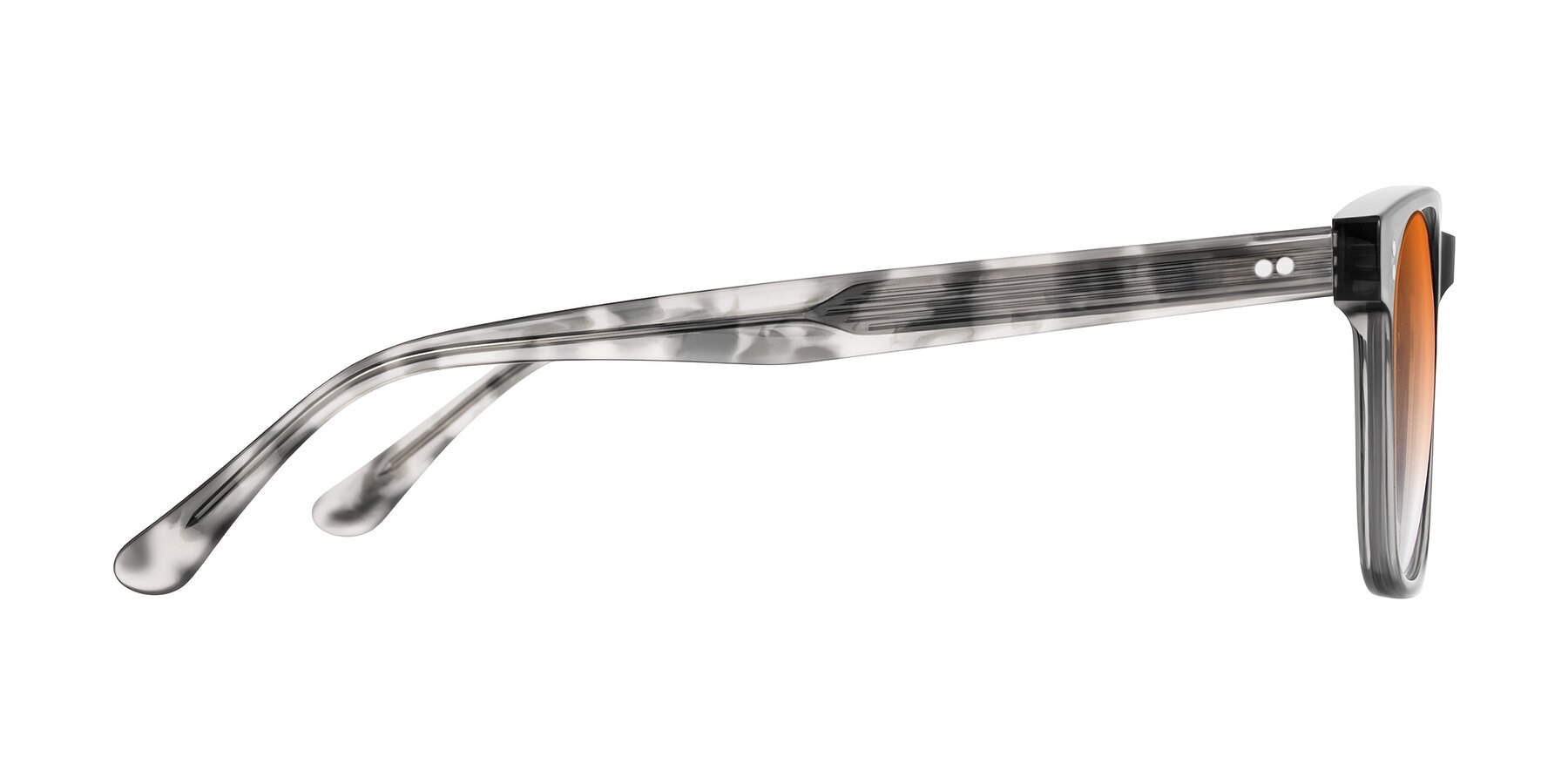 Side of Rhanna in Gray/Tortoise with Orange Gradient Lenses