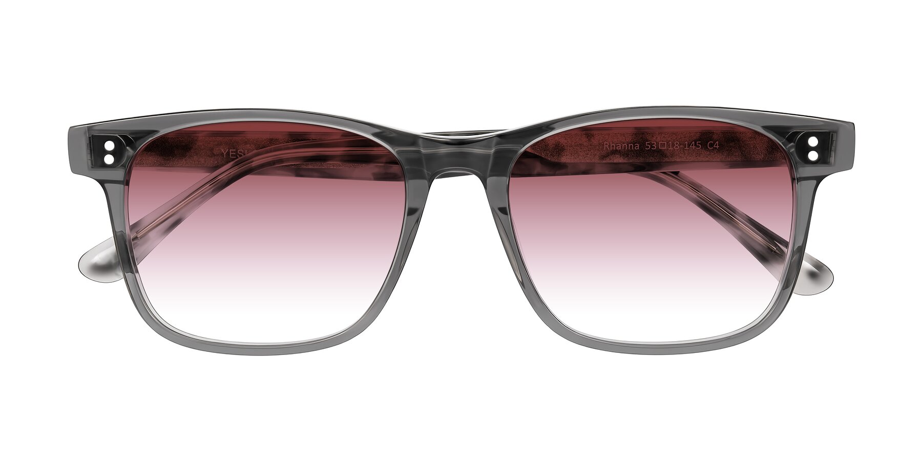 Folded Front of Rhanna in Gray/Tortoise with Garnet Gradient Lenses