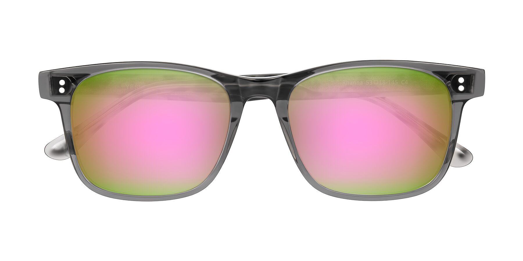 Folded Front of Rhanna in Gray/Tortoise with Pink Mirrored Lenses