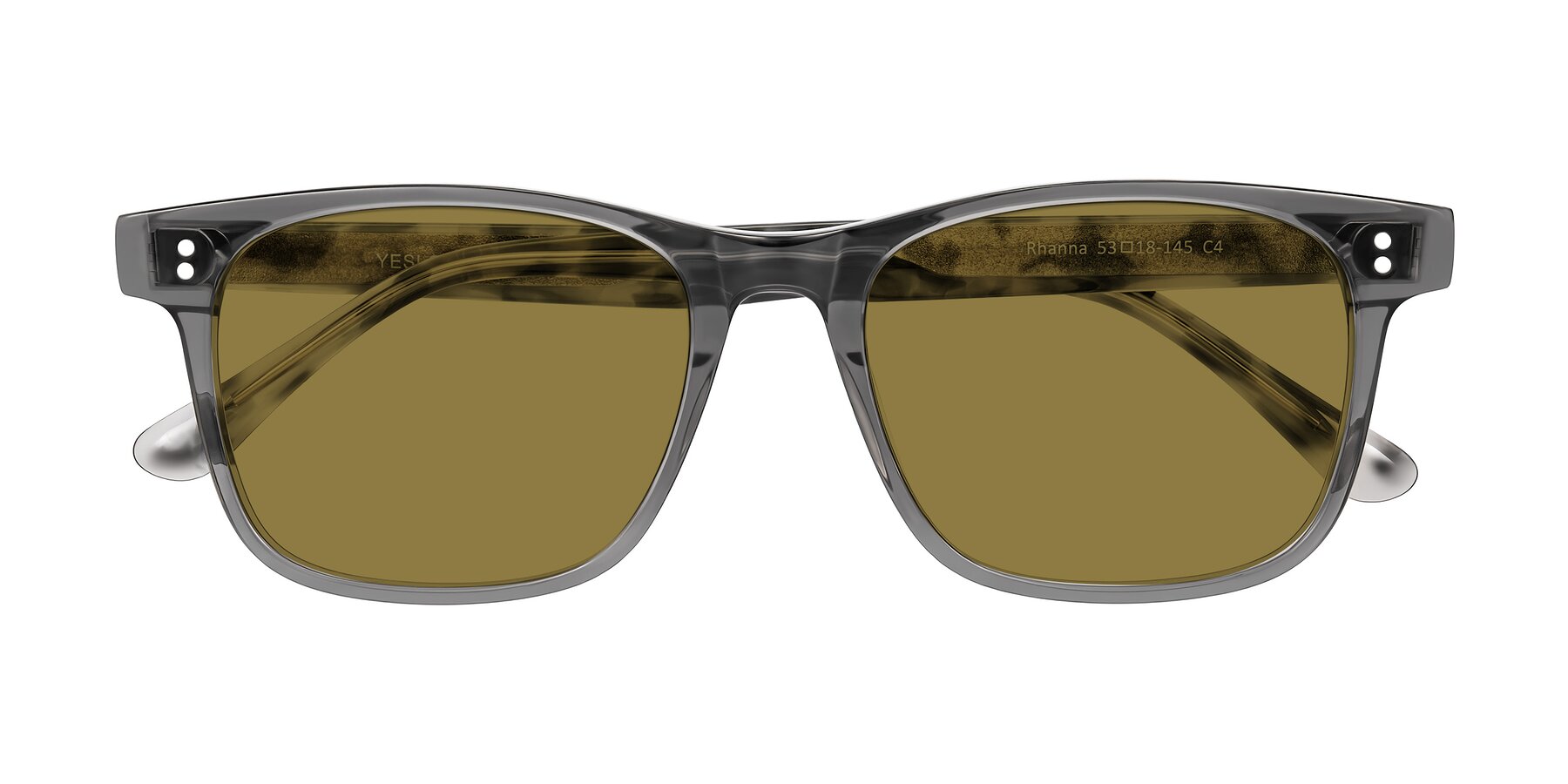 Folded Front of Rhanna in Gray/Tortoise with Brown Polarized Lenses
