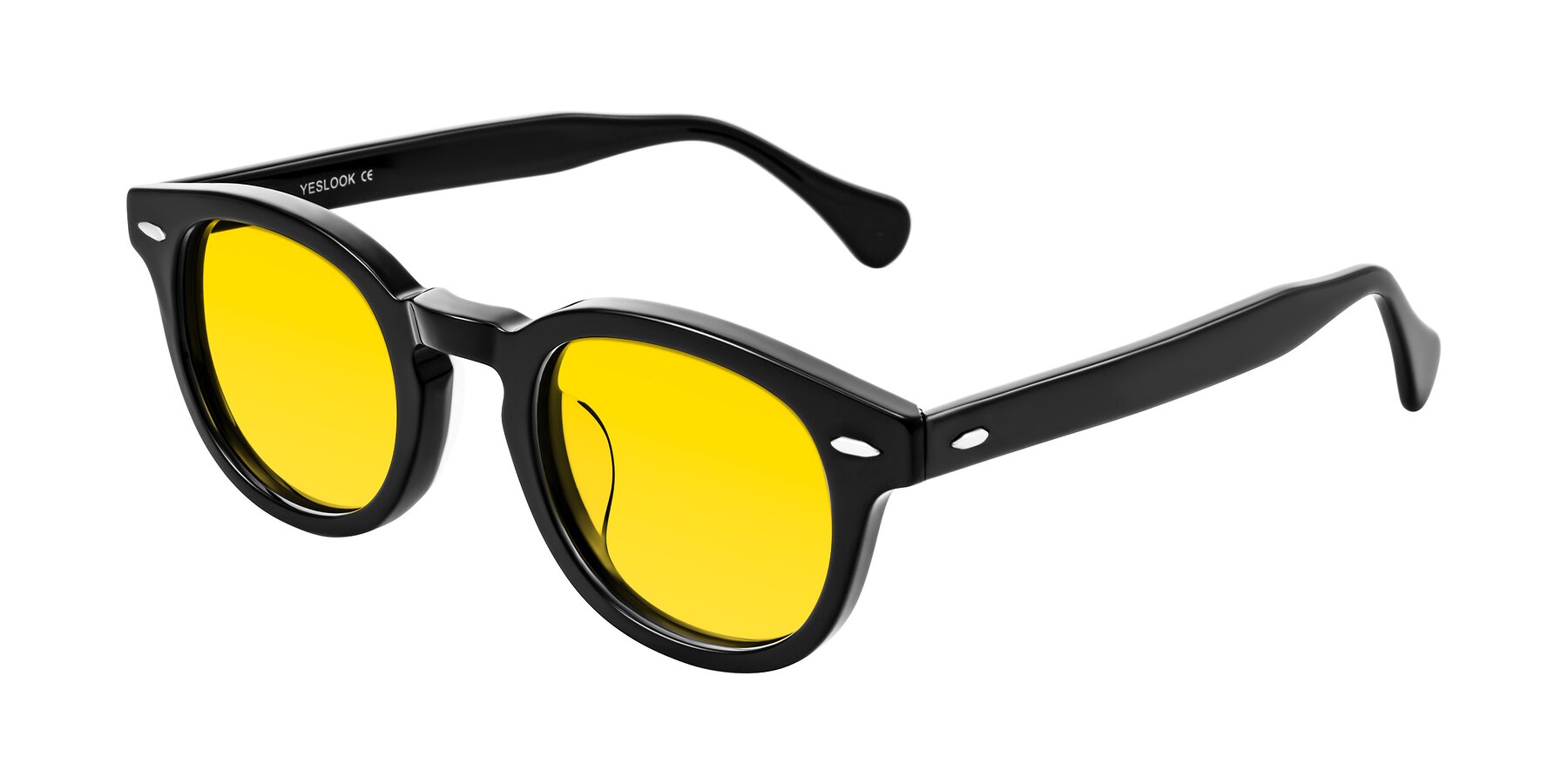Angle of Estean in Black with Yellow Tinted Lenses