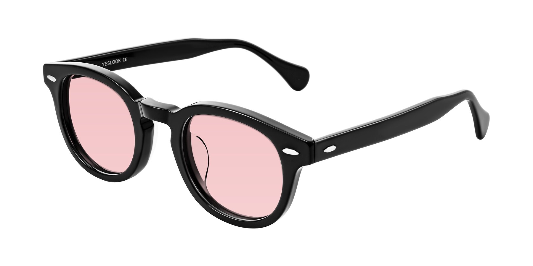 Angle of Estean in Black with Light Garnet Tinted Lenses