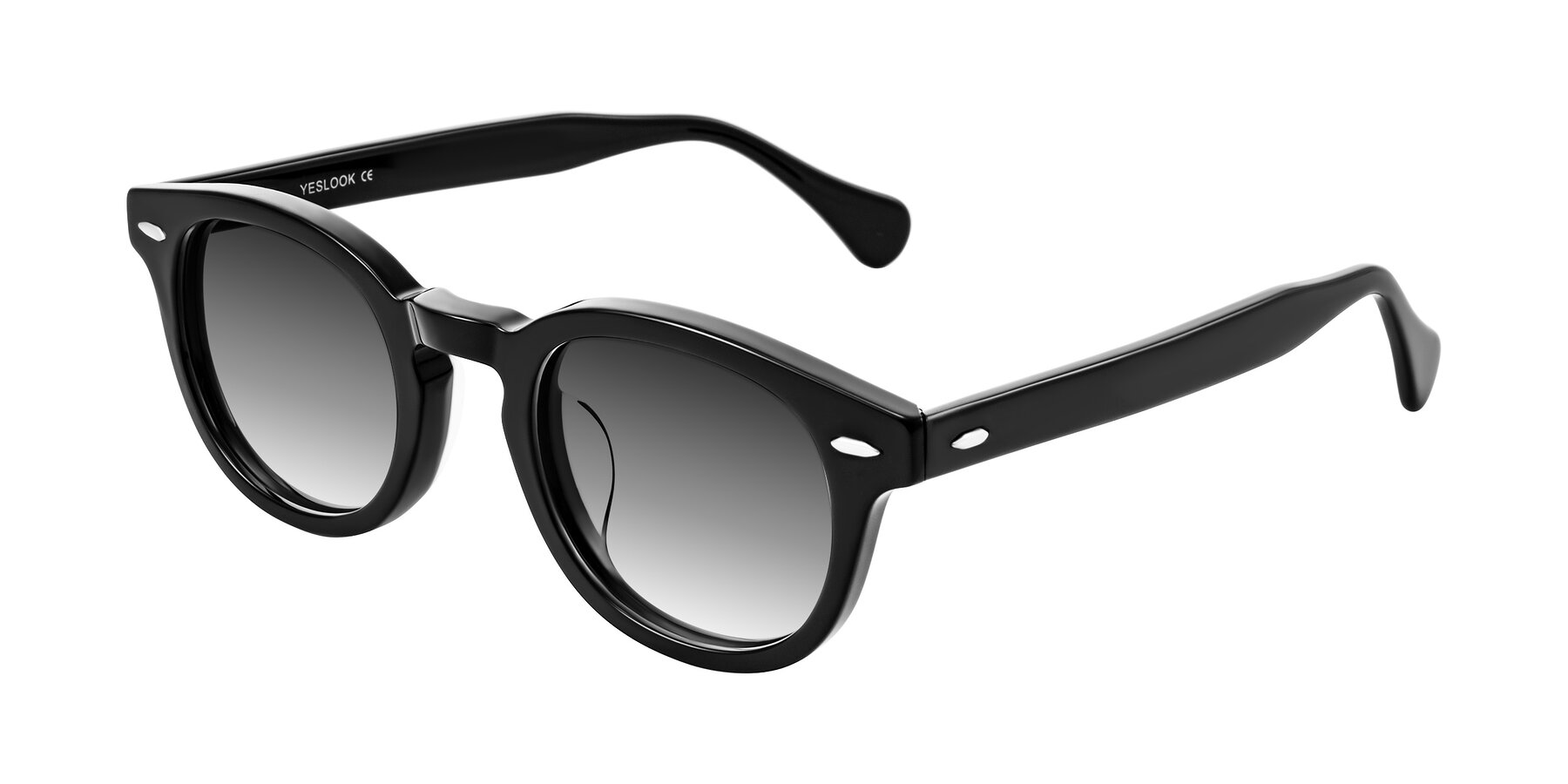 Angle of Estean in Black with Gray Gradient Lenses