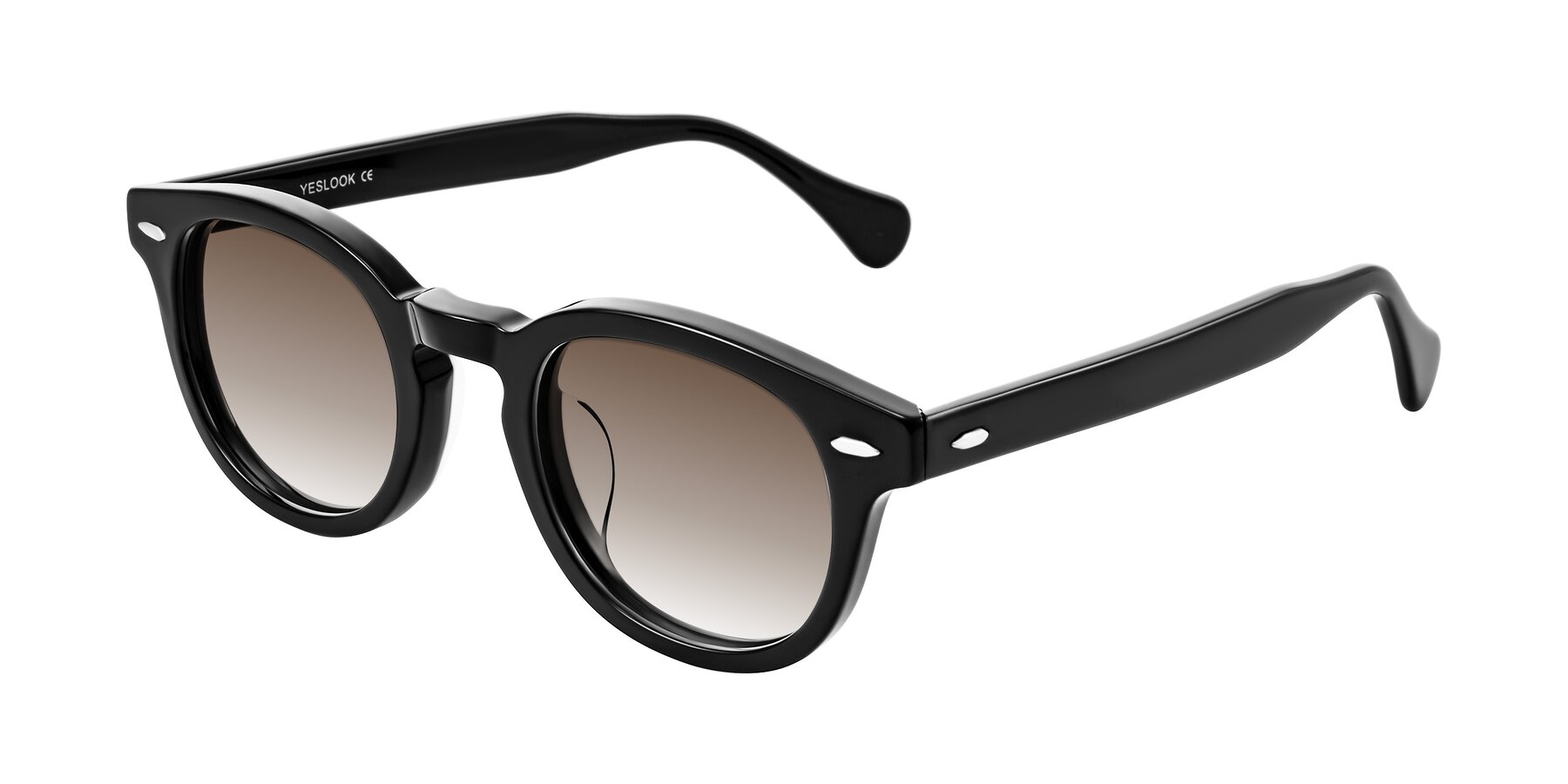 Angle of Estean in Black with Brown Gradient Lenses