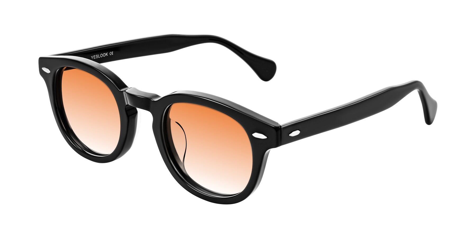 Angle of Estean in Black with Orange Gradient Lenses
