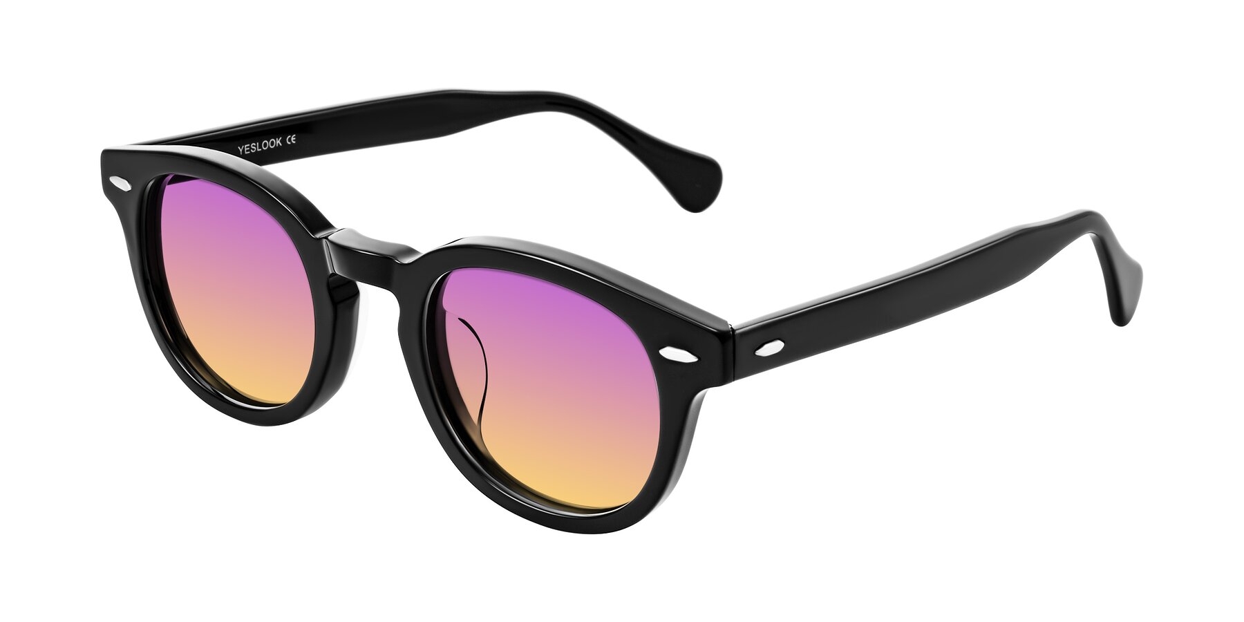Angle of Estean in Black with Purple / Yellow Gradient Lenses
