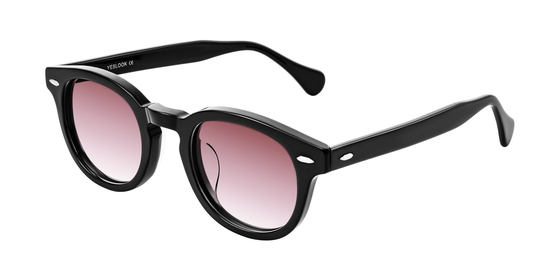 Angle of Estean in Black with Garnet Gradient Lenses