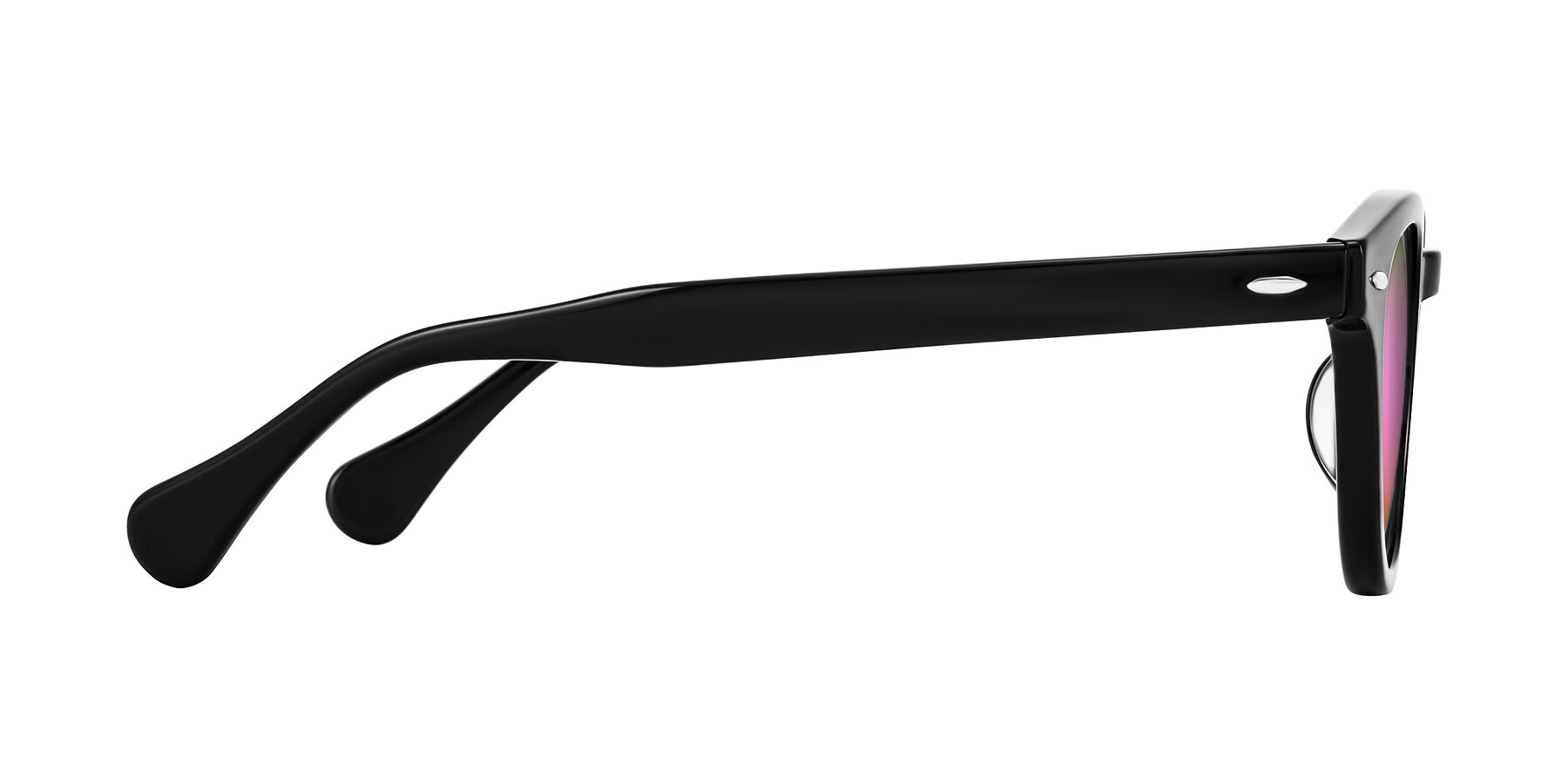 Side of Estean in Black with Pink Mirrored Lenses