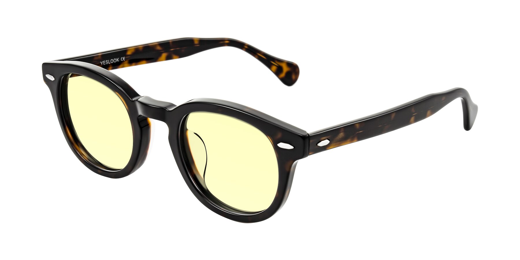 Angle of Estean in Dark Tortoise with Light Yellow Tinted Lenses