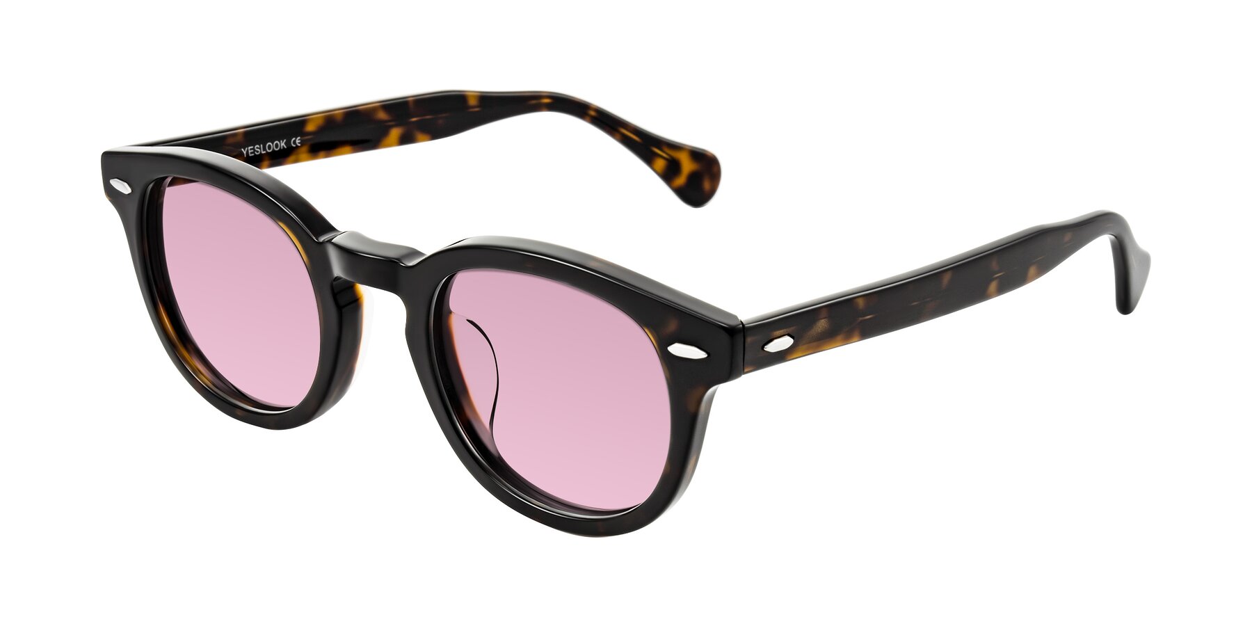 Angle of Estean in Dark Tortoise with Light Wine Tinted Lenses