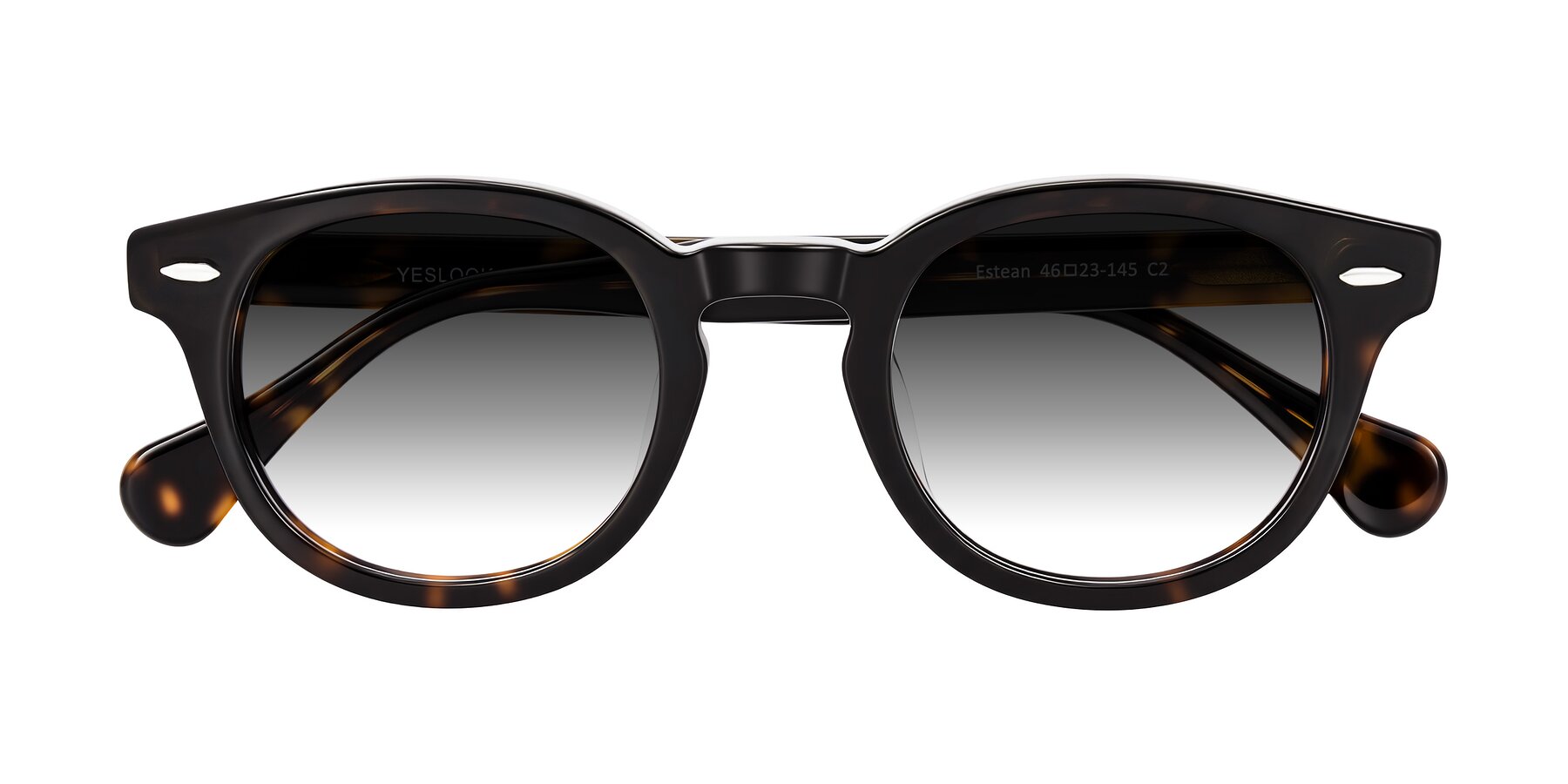Folded Front of Estean in Dark Tortoise with Gray Gradient Lenses