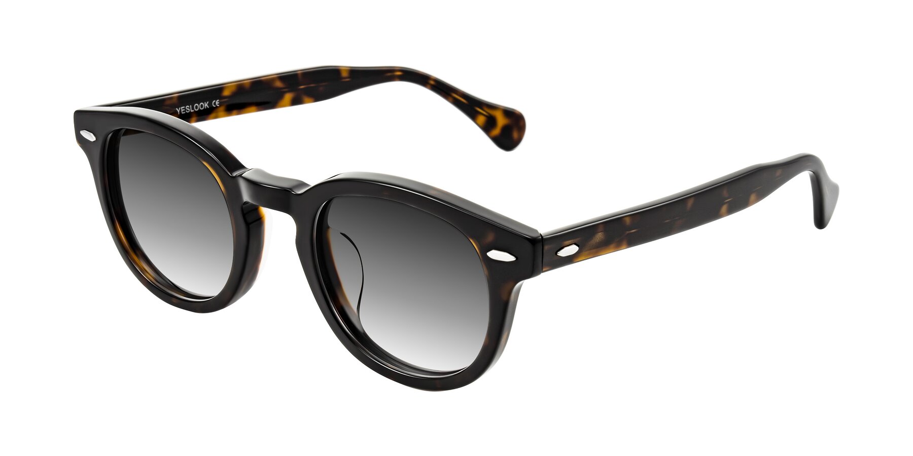 Angle of Estean in Dark Tortoise with Gray Gradient Lenses