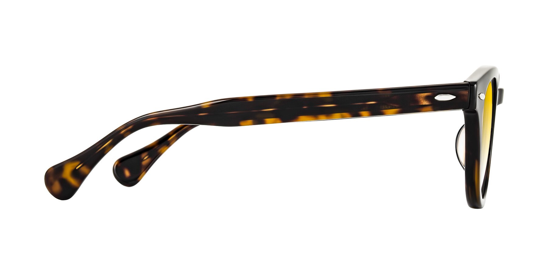 Side of Estean in Dark Tortoise with Yellow Gradient Lenses