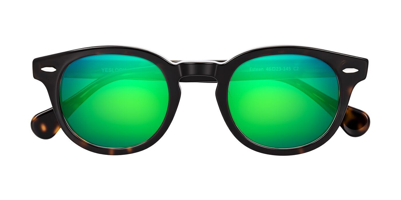 Estean - Dark Tortoise Flash Mirrored Sunglasses