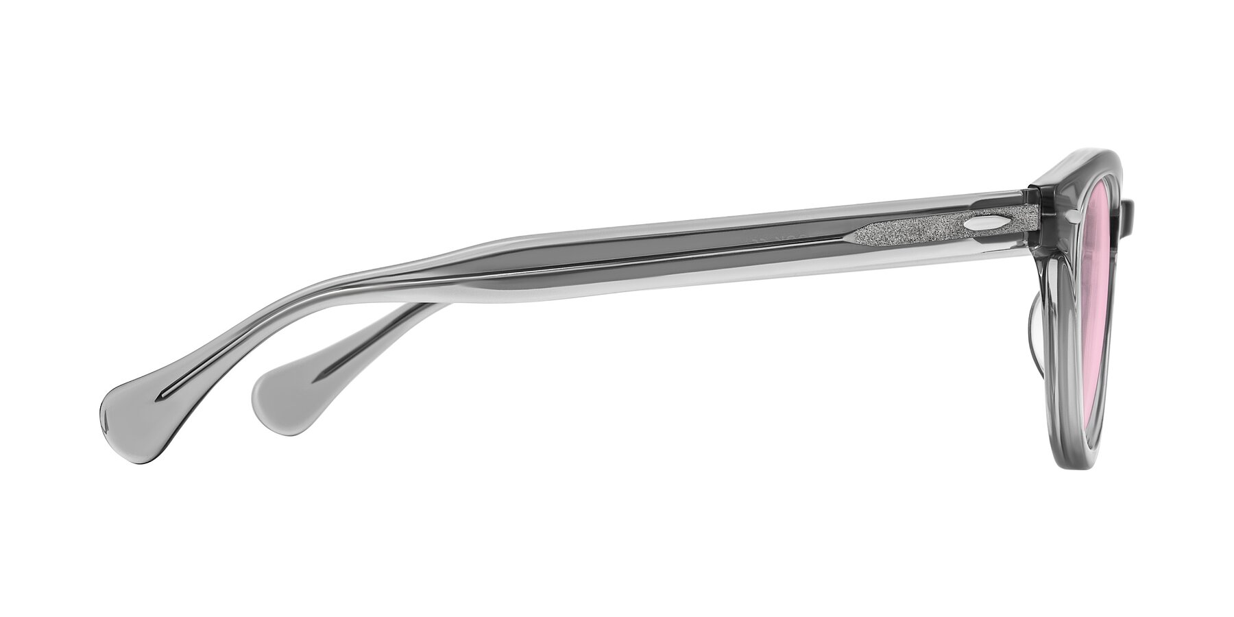 Side of Estean in Transparent Gray with Light Pink Tinted Lenses