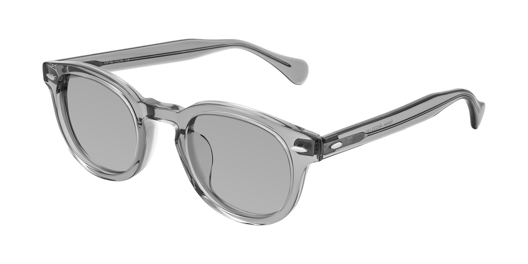 Angle of Estean in Transparent Gray with Light Gray Tinted Lenses
