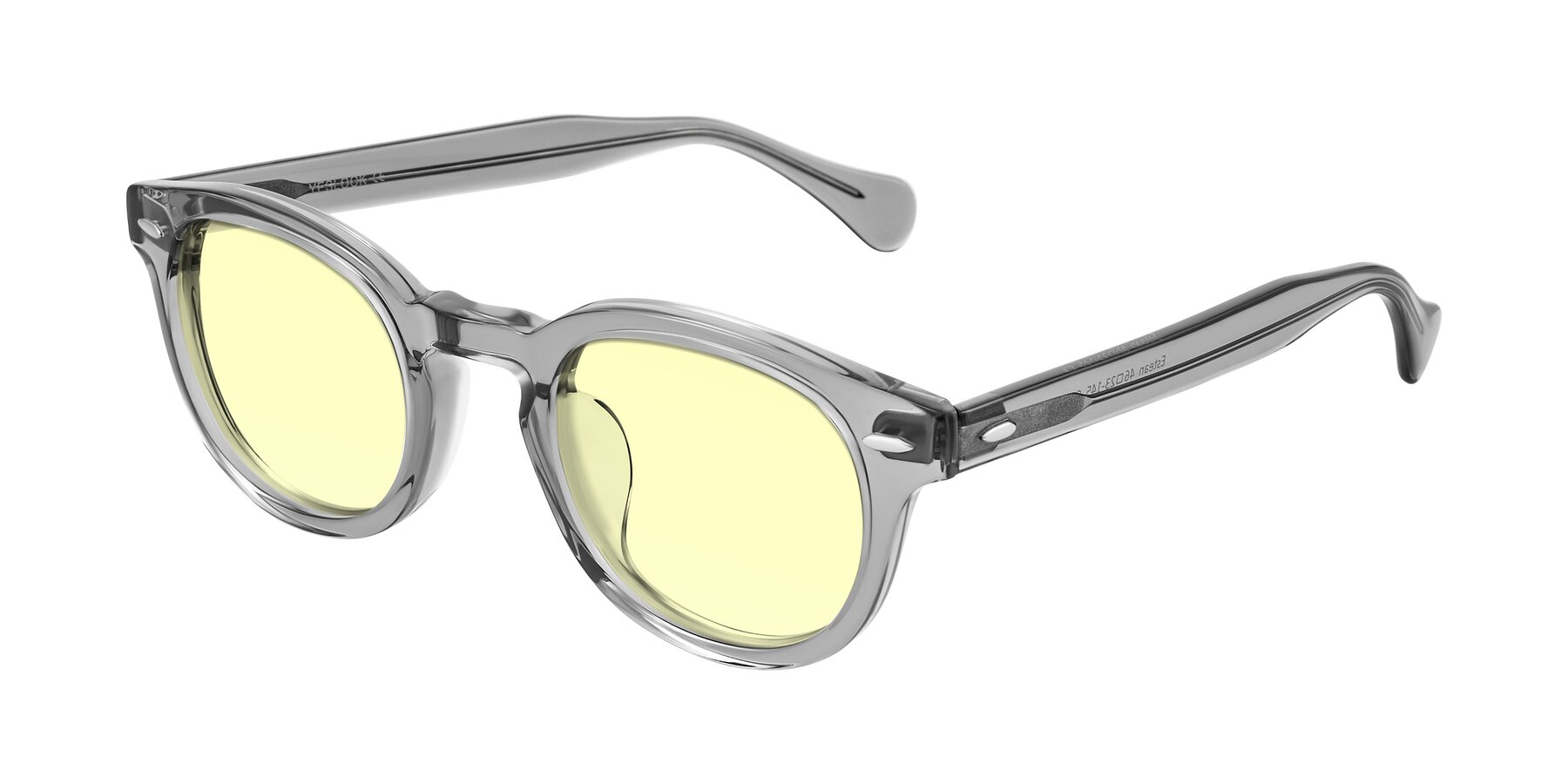 Angle of Estean in Transparent Gray with Light Yellow Tinted Lenses