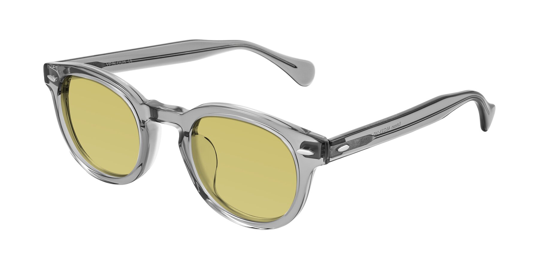 Angle of Estean in Transparent Gray with Medium Champagne Tinted Lenses