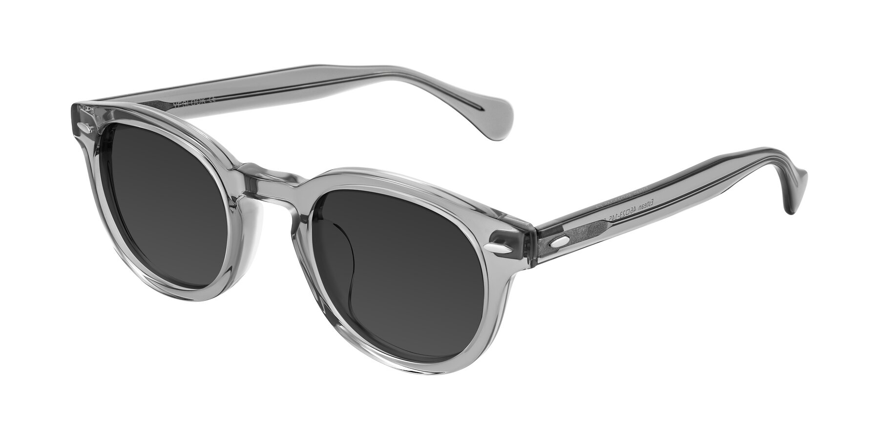 Angle of Estean in Transparent Gray with Gray Tinted Lenses