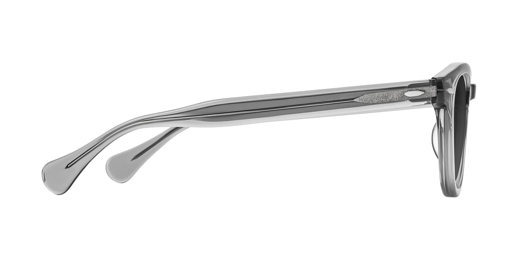 Side of Estean in Transparent Gray with Gray Tinted Lenses