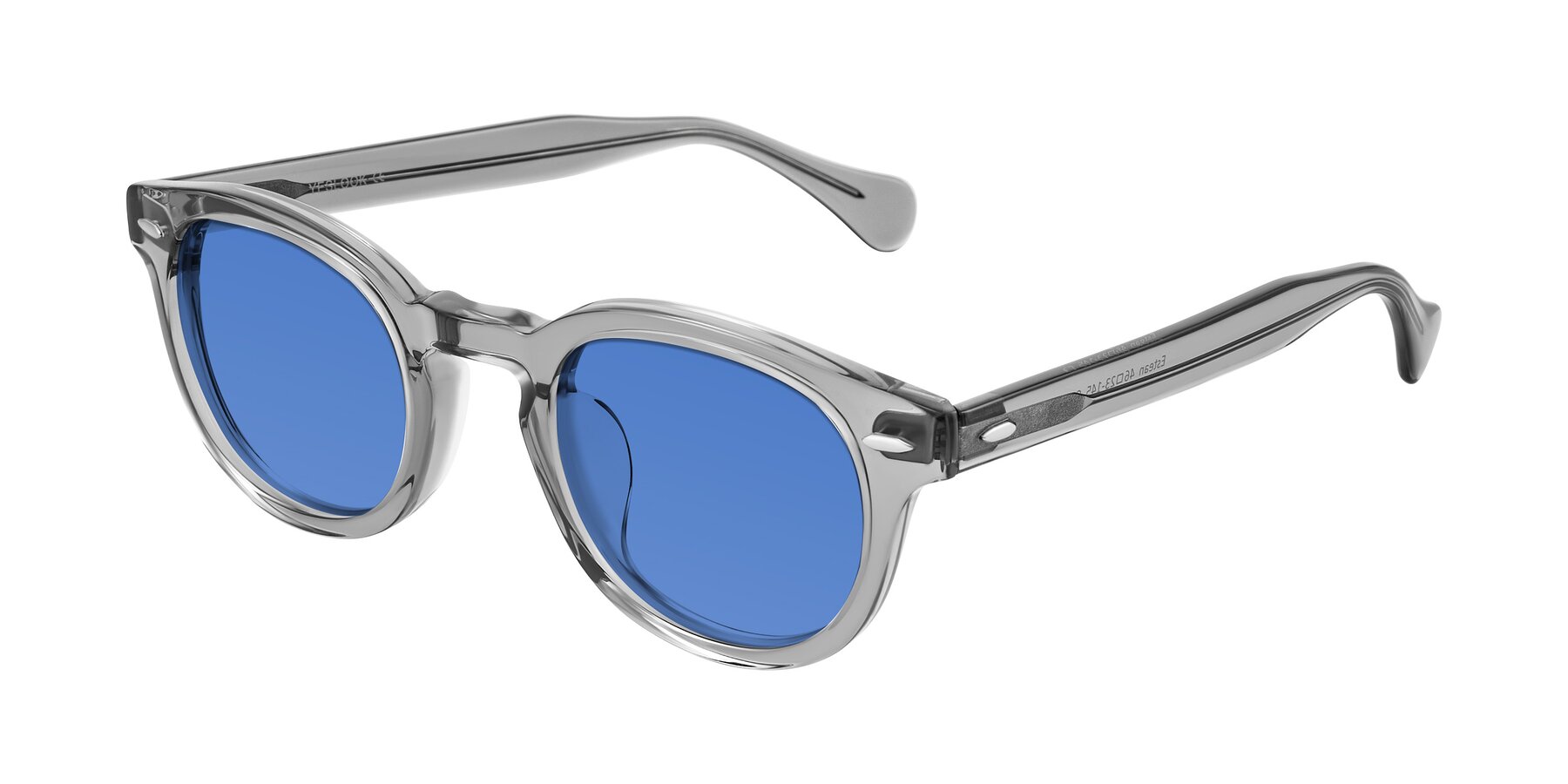 Angle of Estean in Transparent Gray with Blue Tinted Lenses