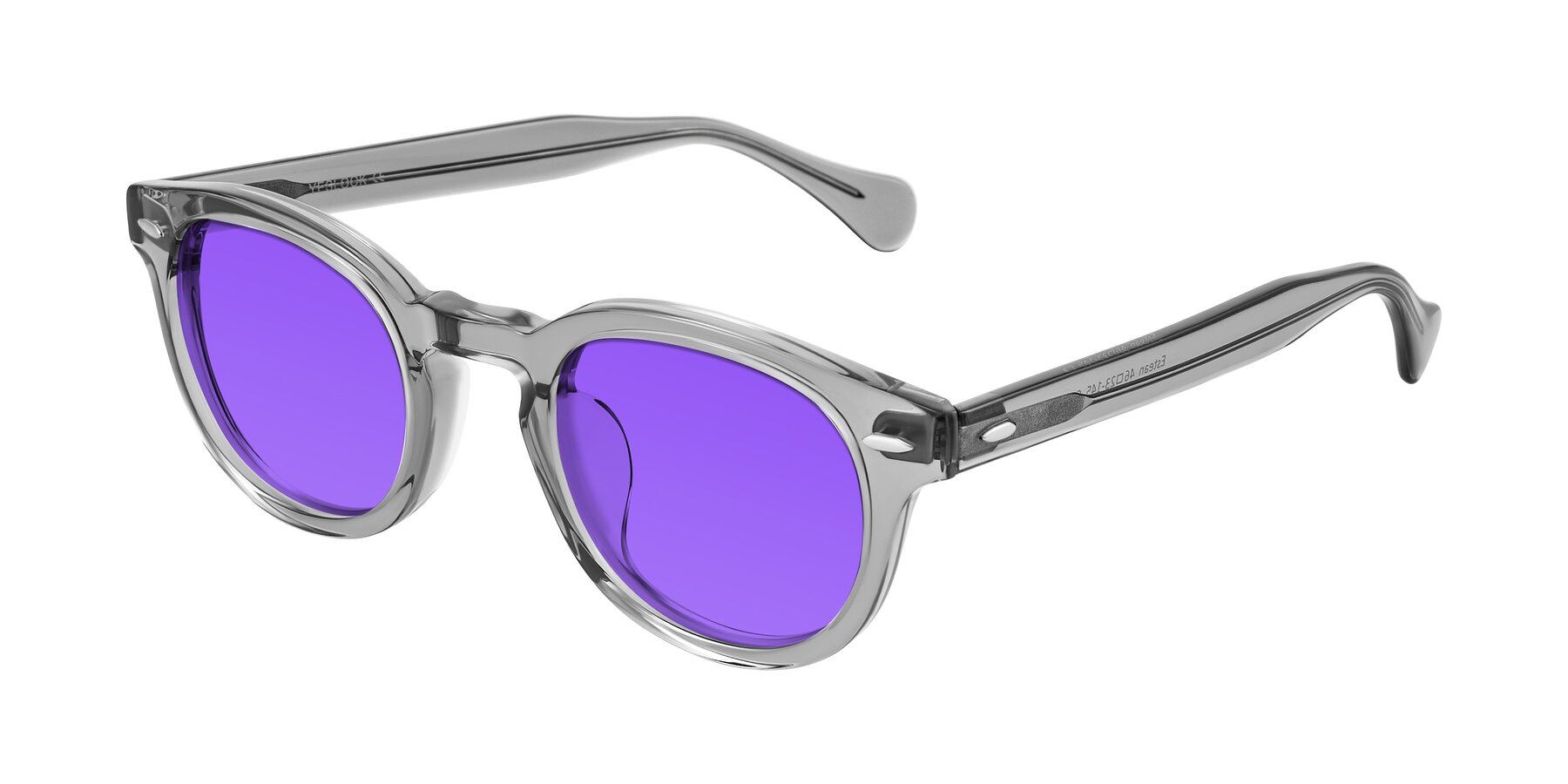 Angle of Estean in Transparent Gray with Purple Tinted Lenses