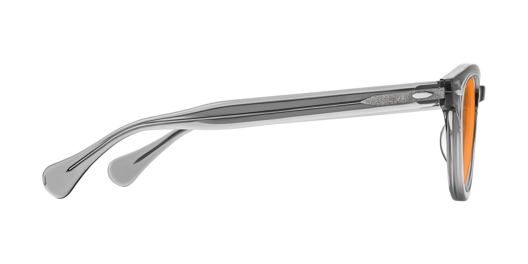 Side of Estean in Transparent Gray with Orange Tinted Lenses