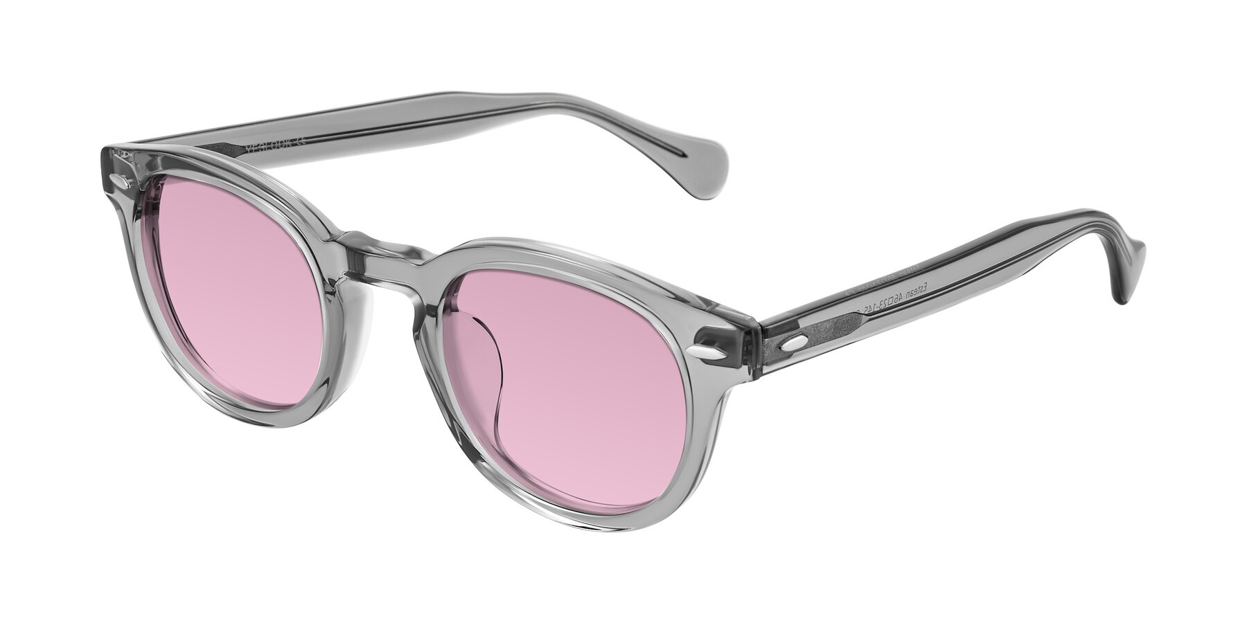 Angle of Estean in Transparent Gray with Light Wine Tinted Lenses