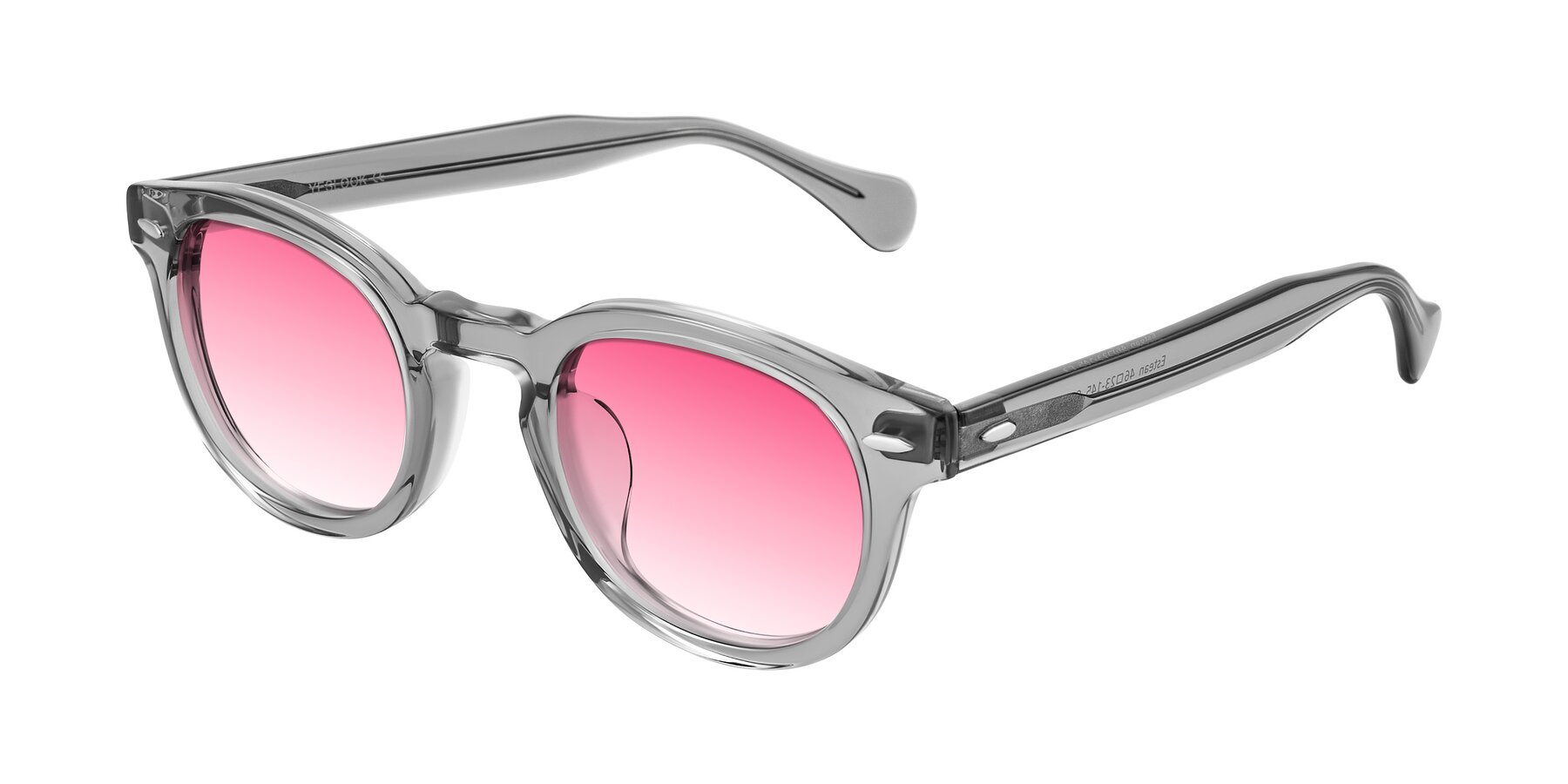 Angle of Estean in Transparent Gray with Pink Gradient Lenses
