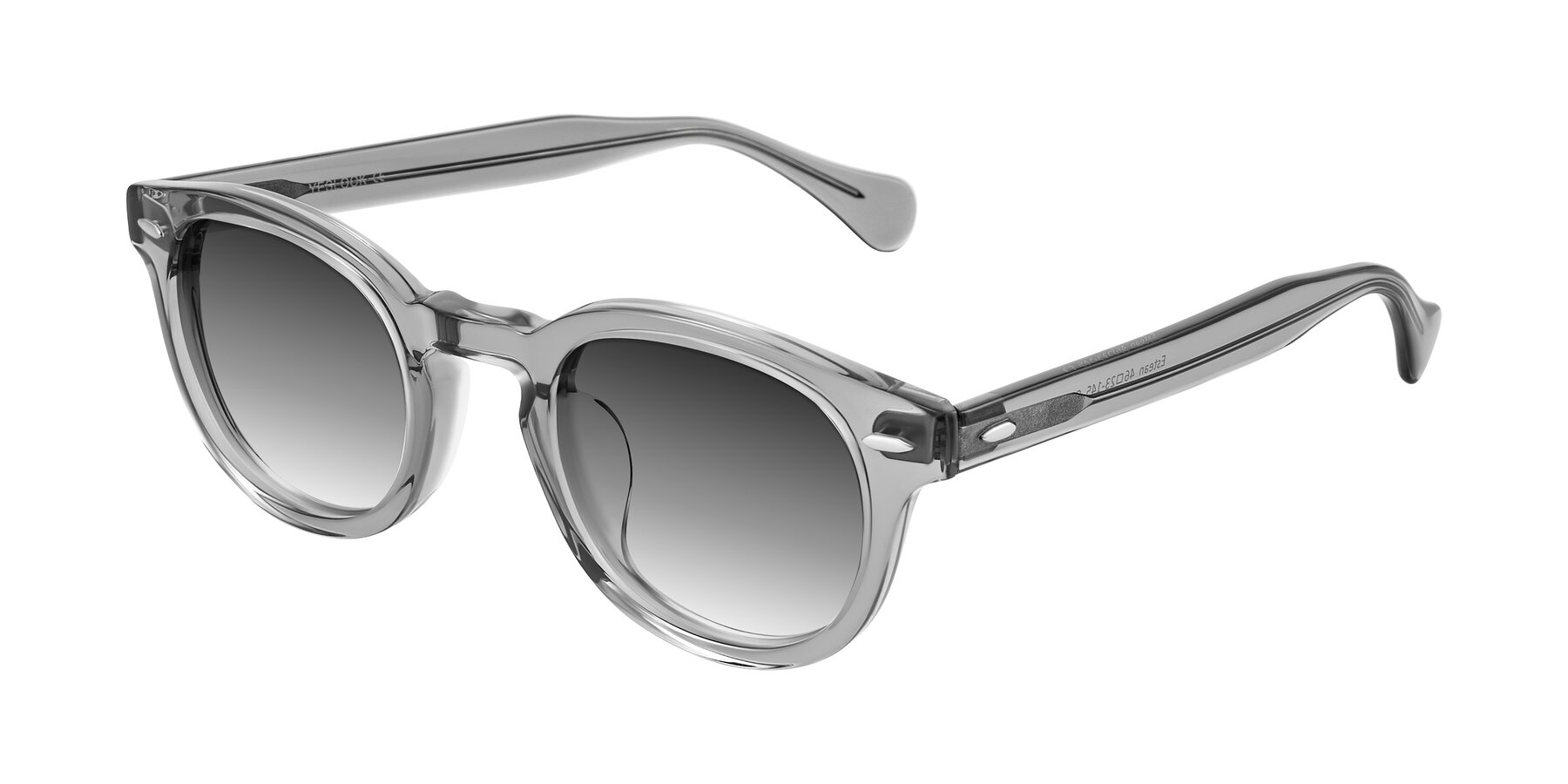 Angle of Estean in Transparent Gray with Gray Gradient Lenses