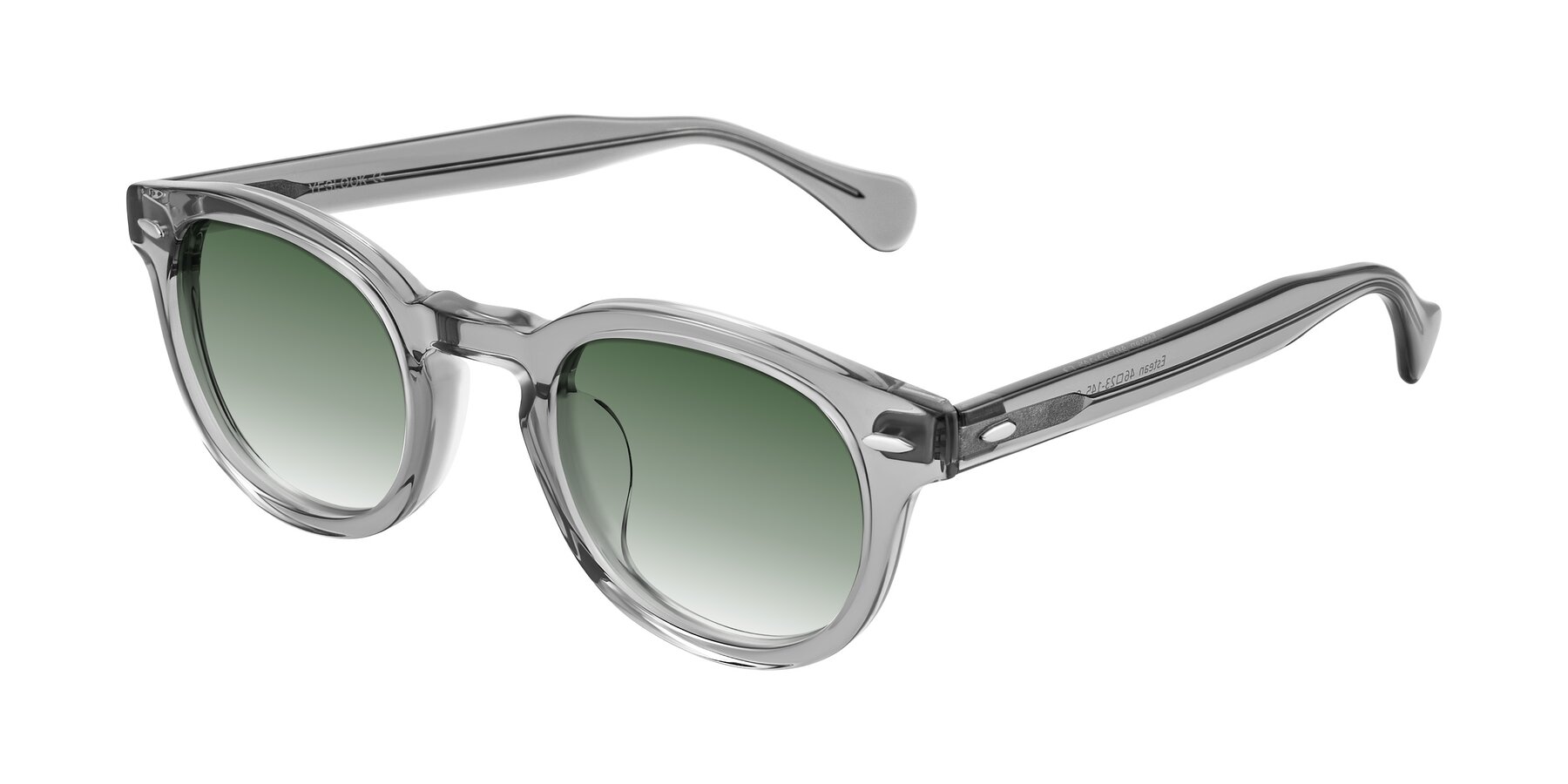 Angle of Estean in Transparent Gray with Green Gradient Lenses