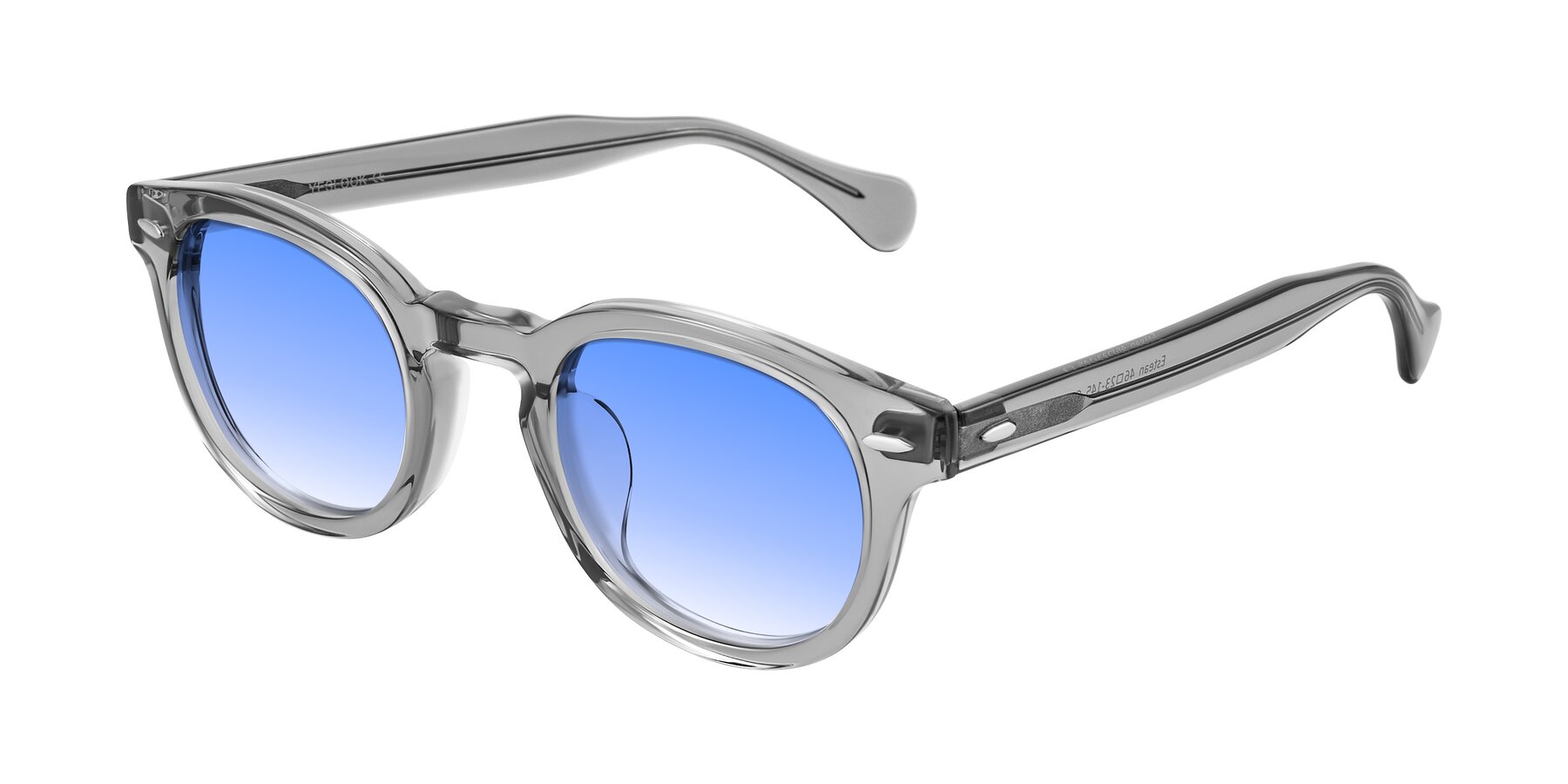Angle of Estean in Transparent Gray with Blue Gradient Lenses