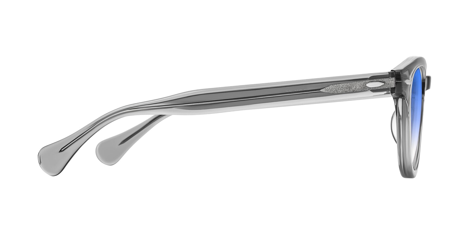 Side of Estean in Transparent Gray with Blue Gradient Lenses