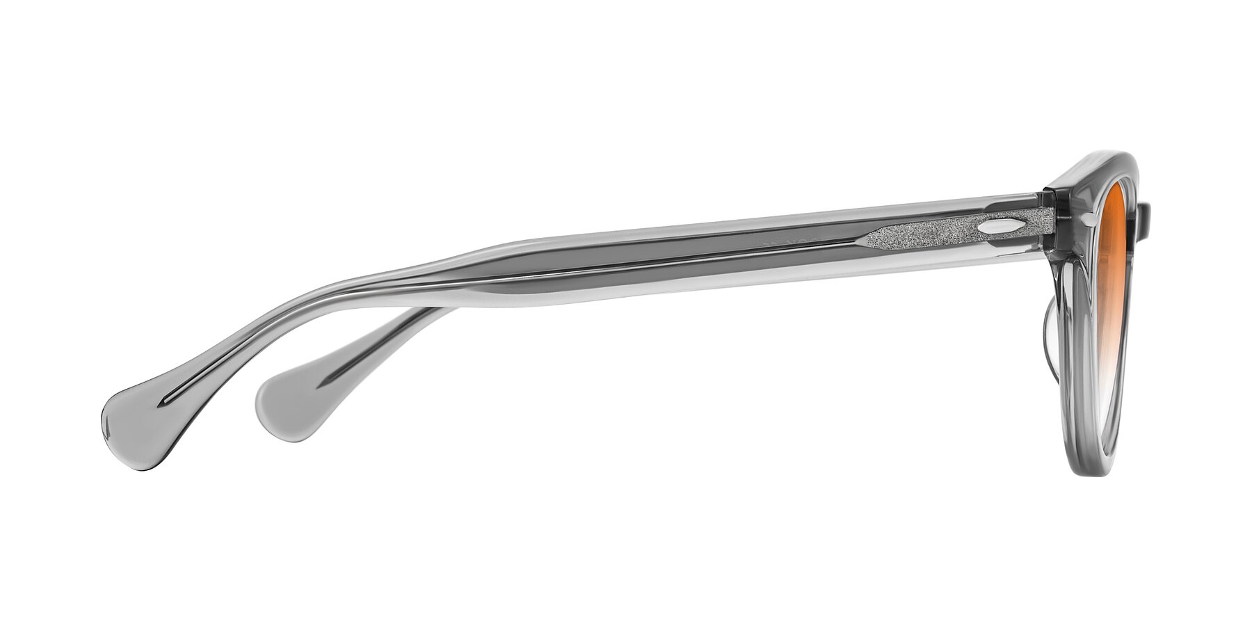 Side of Estean in Transparent Gray with Orange Gradient Lenses