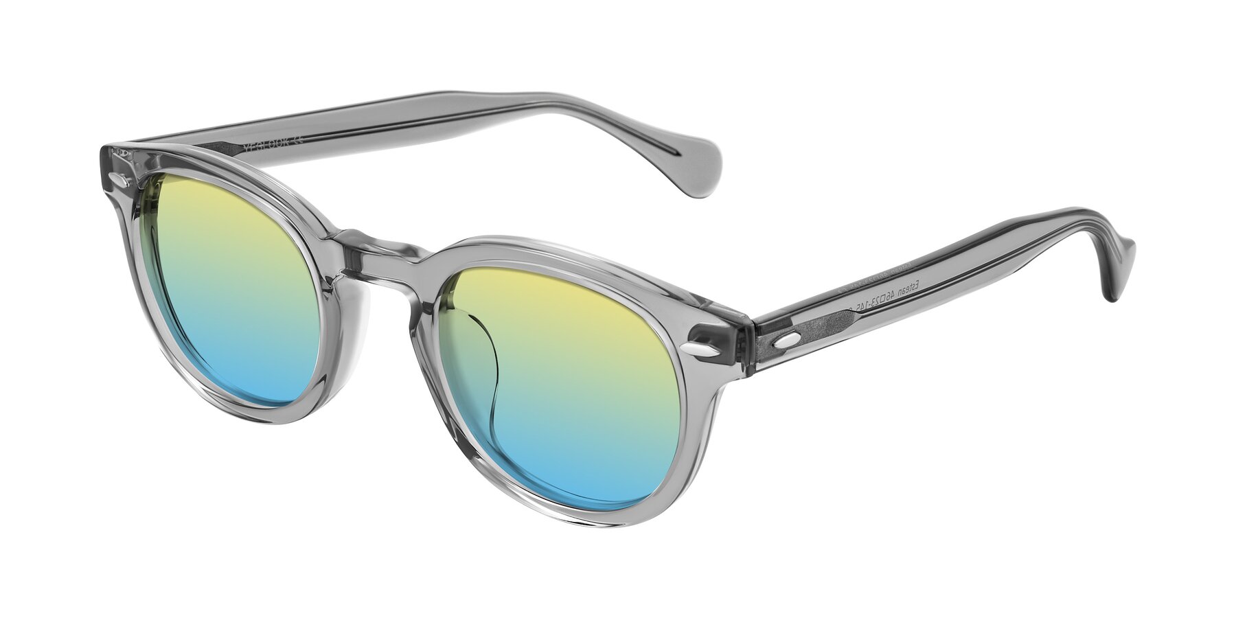 Angle of Estean in Transparent Gray with Yellow / Blue Gradient Lenses