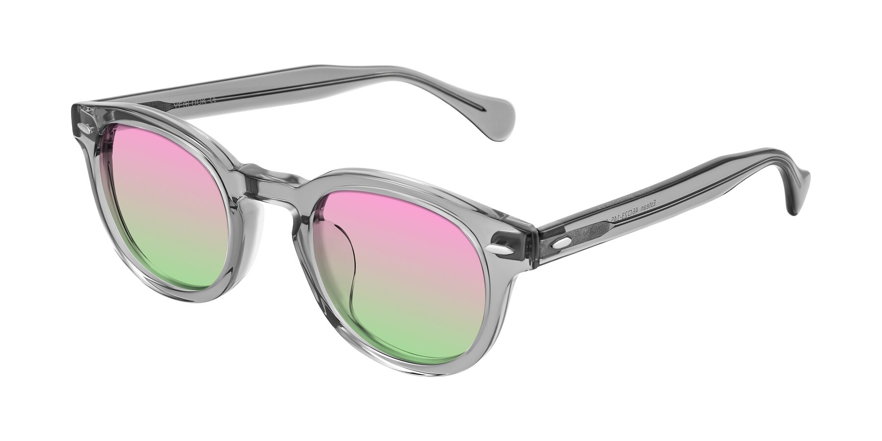 Angle of Estean in Transparent Gray with Pink / Green Gradient Lenses