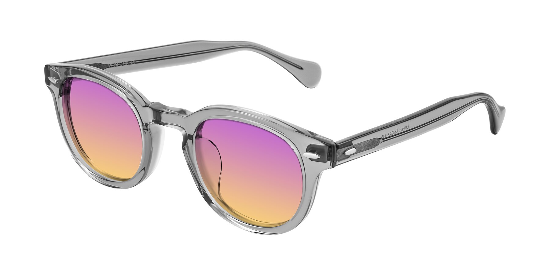 Angle of Estean in Transparent Gray with Purple / Yellow Gradient Lenses