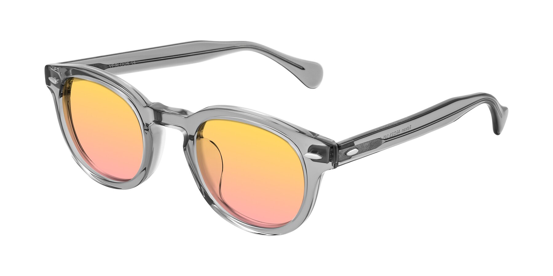 Angle of Estean in Transparent Gray with Yellow / Pink Gradient Lenses