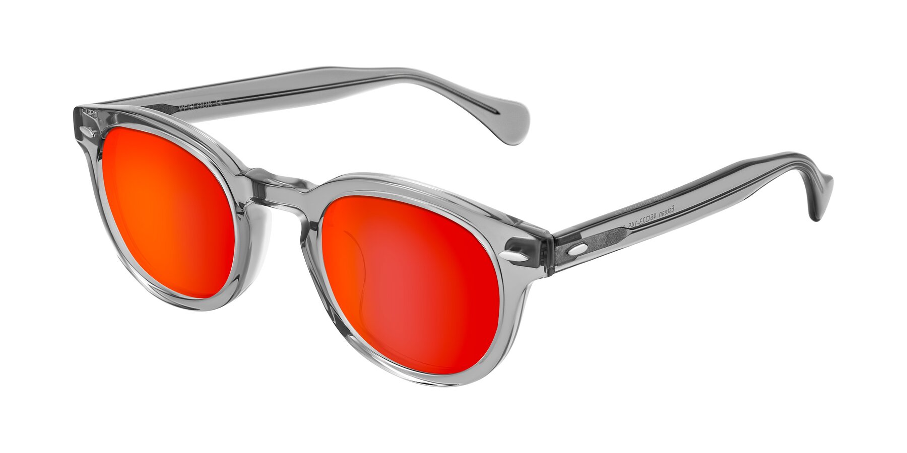 Angle of Estean in Transparent Gray with Red Gold Mirrored Lenses