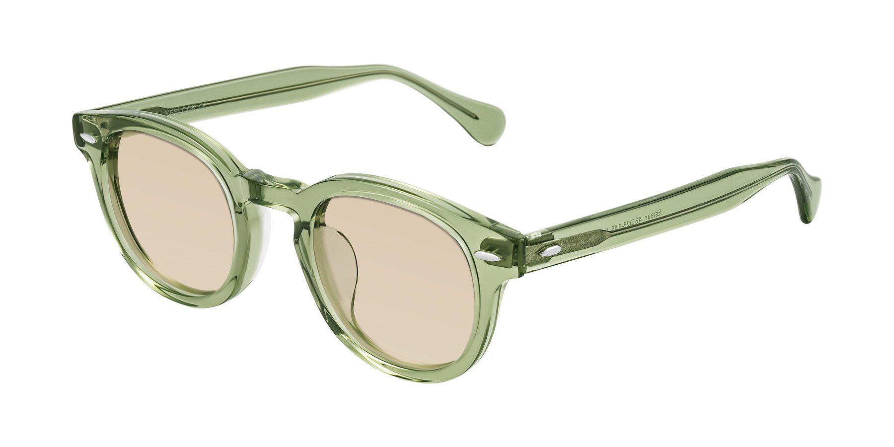 Angle of Estean in Transparent Green with Light Brown Tinted Lenses