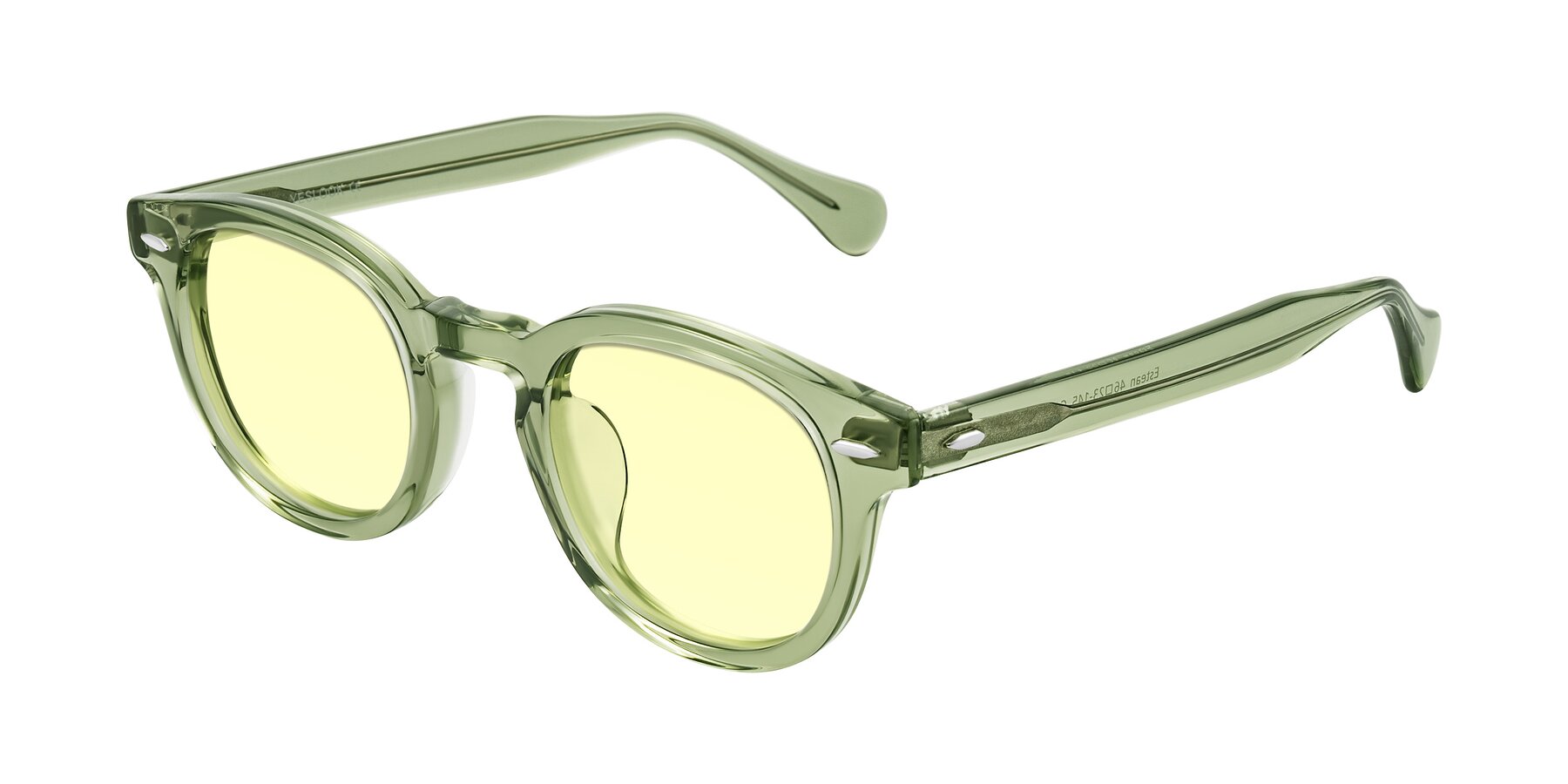 Angle of Estean in Transparent Green with Light Yellow Tinted Lenses