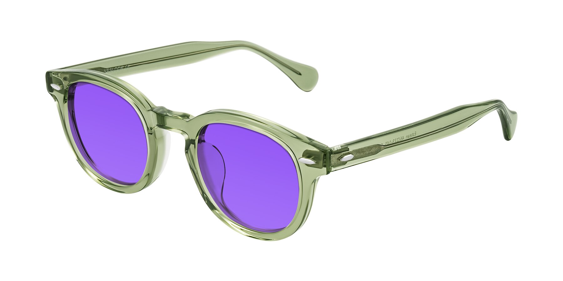 Angle of Estean in Transparent Green with Purple Tinted Lenses